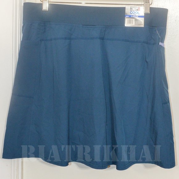 NWT 32 Degrees ladies flowy woven lightweight skorts BLUE - Picture 2 of 3